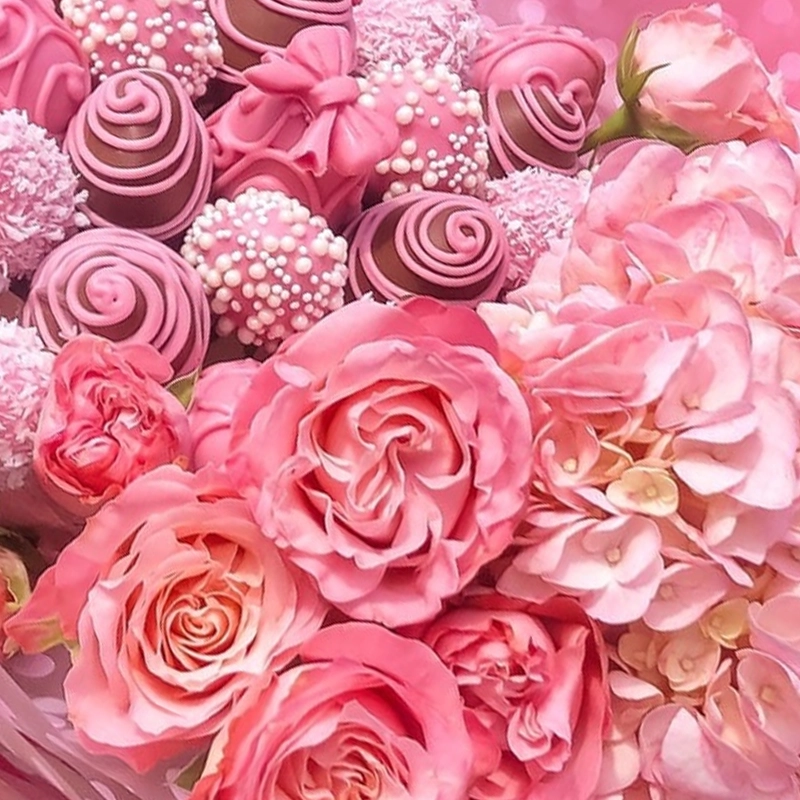 Букет из клубники Фламинго